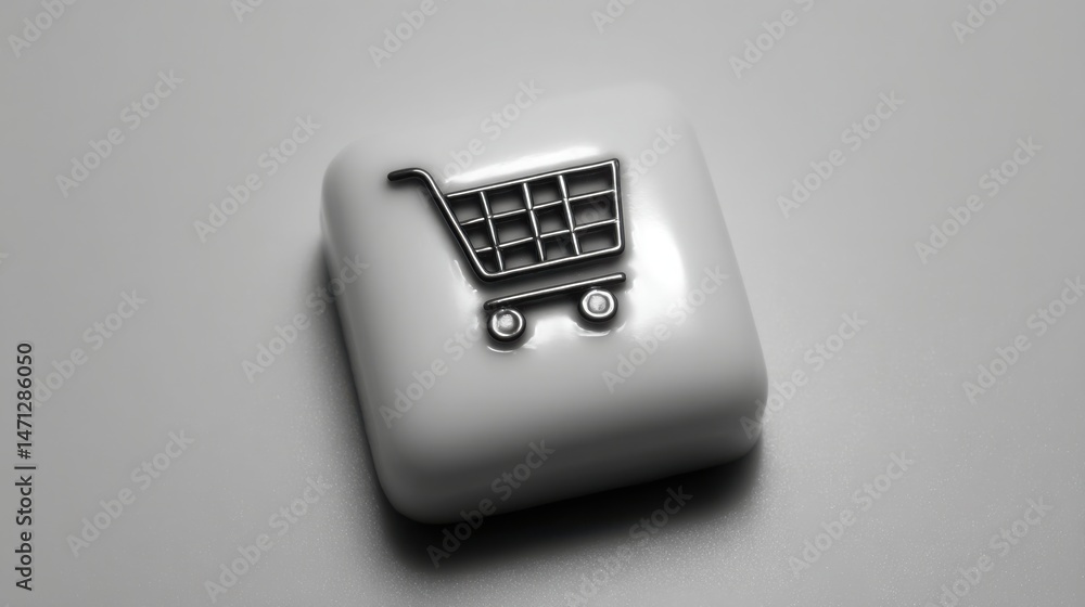 Poster minimalist sales interface icon concept capturing clean design for enhancing buying journey and cust