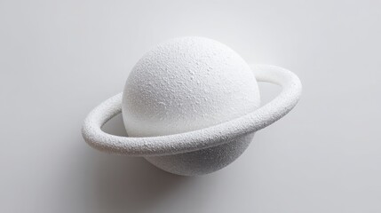 Minimalistic orbit icon concept illustrating a satellite strategy in a clear and simple design for business use