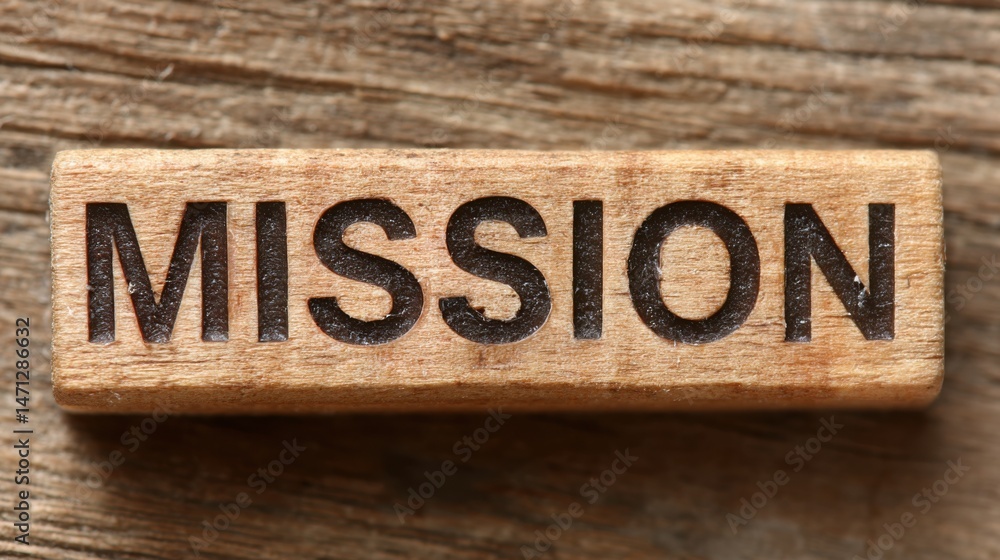 Poster mission statement enhancer icon concept aimed at clarifying purpose and direction for improved busin