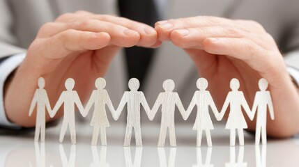 Symbolic image of strong hands holding a zone icon representing support from a committee in collaborative efforts