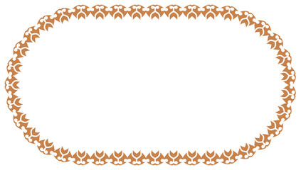 Golden vintage wedding invitation card islamic page certificate border line pattern