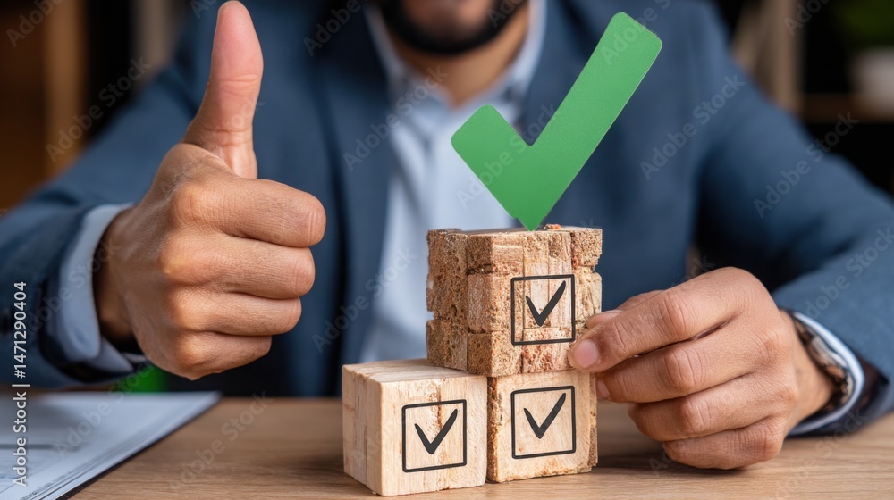 Poster stacking confirmation icon concept featuring multiple support levels in market analysis and trading 
