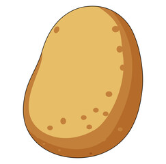Cartoon Brown Potato Digital Vectors Illustration
