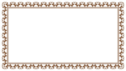 Rectangle golden certificate border pattern line photo frame islamic wedding invitation background with mandala squire frame	