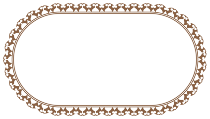 Golden vintage wedding invitation card islamic page certificate border line pattern