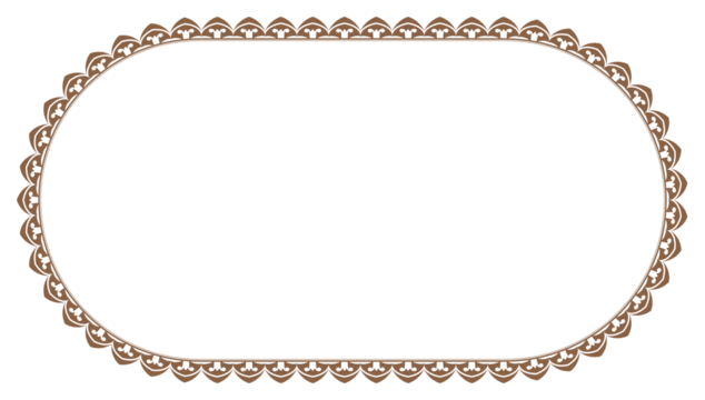 Luxury round Corner Certificate Page Border Pattern Line Photo Thai Frame Islamic Wedding Invitation Background	