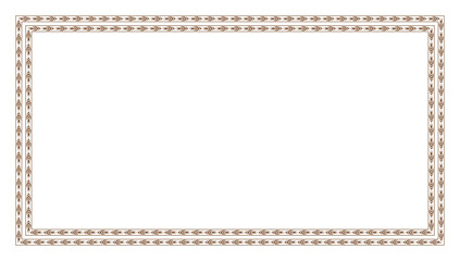Decorative border gold photo frame white transparent