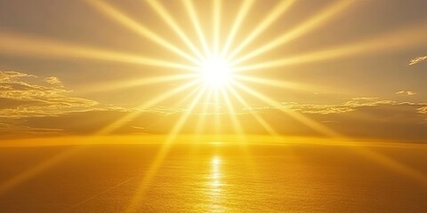 Golden Sunset Over Water