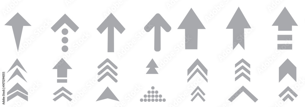 Poster swipe up icon set. up arrow button symbol. swipe up icons for social media stories. scroll arrow up 