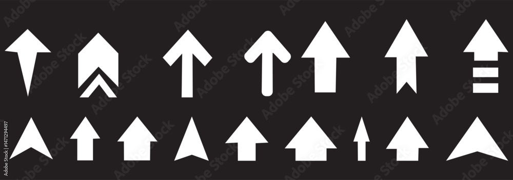 Poster swipe up icon set. up arrow button symbol. swipe up icons for social media stories. scroll arrow up 