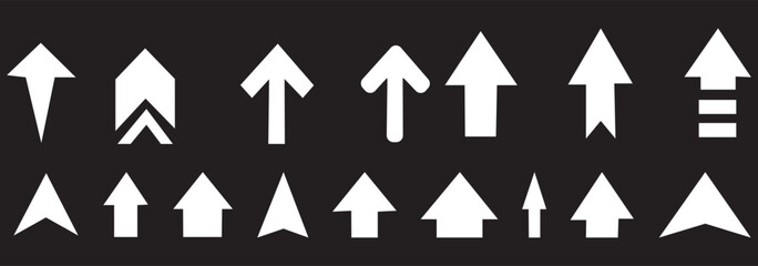 Swipe up icon set. Up arrow button symbol. Swipe Up icons for social media stories. Scroll arrow up icon sign - upload icon button, send, export icons