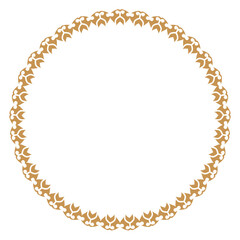 Circle golden image gold frame border