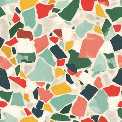 
Terrazzo floor seamless pattern. Consist of marble, stone, concrete and polished smooth to produce textured surface. For decoration interior exterior, textured print on tile and abstract background.
