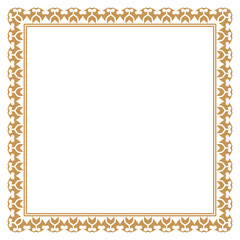 Luxury rectangle golden frame border with vintage divider elegant european picture