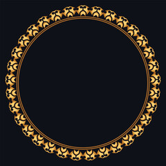 Golden circle frame border	