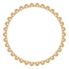 Golden circle frame border	
