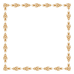 Luxury rectangle golden frame border with vintage divider elegant european picture