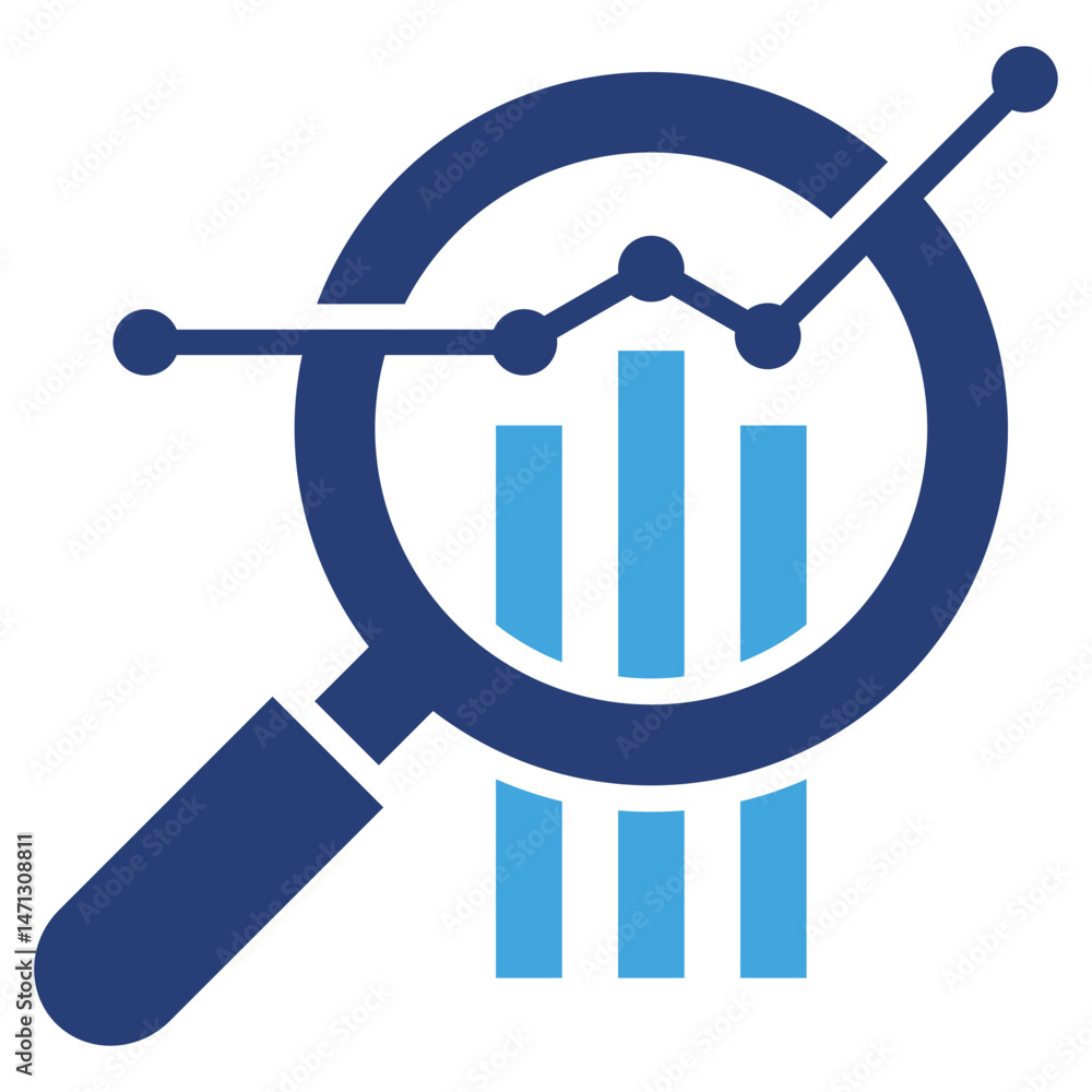 Poster analyze two color icon