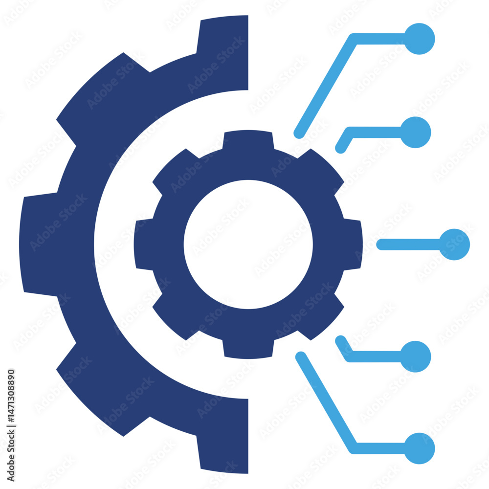 Poster engineering two color icon