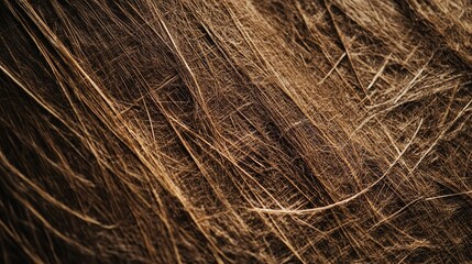 Intricate Brown Fibers Texture Detailed Close Up Natural Material Organic Background Image