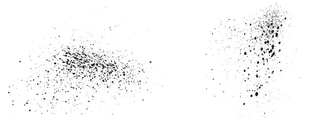 Dripping various black blood splash vector background