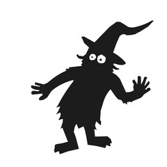 Monster black silhouette vector illustration