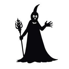 Fototapeta premium Monster black silhouette vector illustration