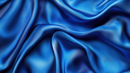 Obraz premium Rich, deep blue silk drapes