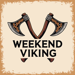 Viking Axes Vector Art & Illustration