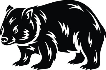 vector illustration of a Wombat, Wombat vector design, Wombat icon and logo design
