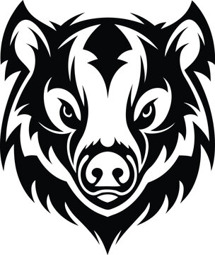 vector illustration of a Wombat Head, Wombat Head silhouette vector illustration, wombat head vector design
