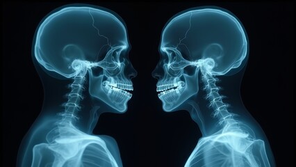 Skull image under X-ray