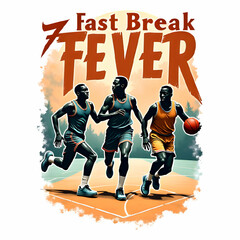 Fototapeta premium American football players, a team in action, are running with the ball in this vector sport illustration