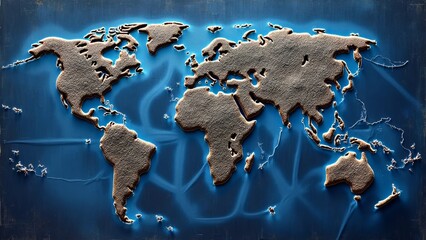 Digital World Map Screen
