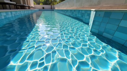 Obraz premium Underwater light and shadow effects in the swimming pool