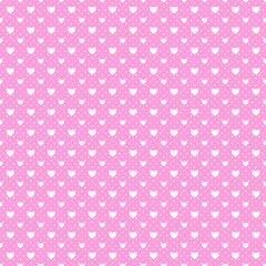 Heart Pattern Background, Romantic Love Design, Valentine’s Day, Cute Pink Hearts