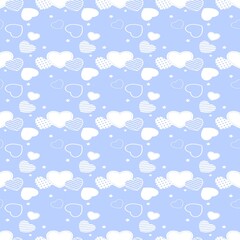 Heart Pattern Background, Romantic Love Design, Valentine’s Day, Cute Pink Hearts