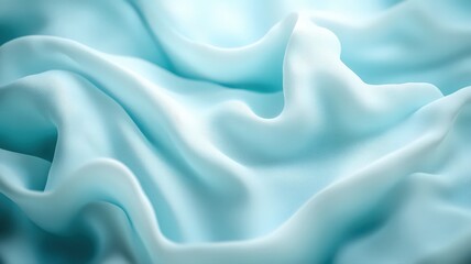 Obraz premium Soft Light Blue Fabric Drapes and Folds