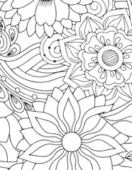 Seamless vector floral pattern design with vintage flower illustration on a textured background