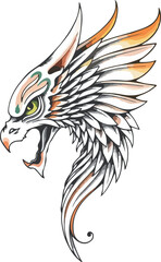 tribal wolf tattoo