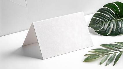 Elegant White Greeting Card with Floral Design
