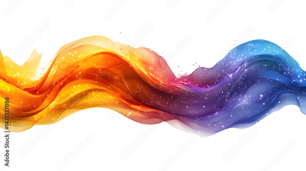 Poster colorful waves of light and texture representing artistic expression and creativity