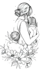 hand drawn sketch of a rose