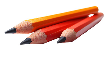 Obraz premium Vibrant Close-Up of Colorful Pencils on a White Background Showcasing Their Amazing Detail and Texture