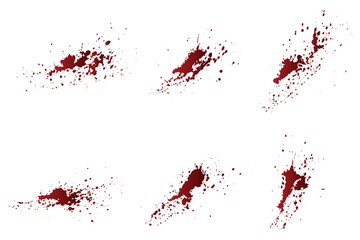 Gradient splat red blood splatter grunge background set