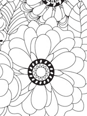 Floral Abstract Vector Illustration Seamless Pattern with Pink Flowers and Nature ElementsFloral Abstract Vector Illustration Seamless Pattern Design with Pink Flowers and Nature Elements