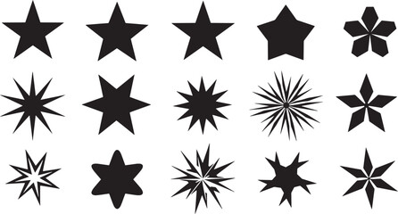 Meteorite and Comet Symbols Abstract Star Trails in Futuristic Silhouettes