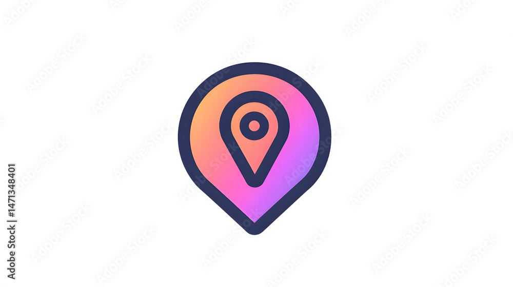 Poster exploring the versatility of location markers in modern user interfaces and mapping applications