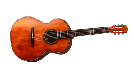 An Artistic Representation of a Beautiful Acoustic Guitar Ready to Create Melodies