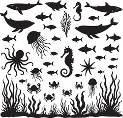 Jellyfish Silhouette Vector &ndash; Elegant Ocean Animal Design

Floating Jellyfish SVG &ndash; Marine and Underwater Theme

Underwater Jellyfish Clipart &ndash; Deep Sea Creature Art

Minimal Jellyfish Outline &ndash; Ocean